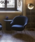 Bat Lounge fotel skandynawski Gubi | Design Spichlerz