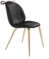 Beetle Chair Wood Soft nowoczesne tapicerowane krzesło Gubi | Design Spichlerz