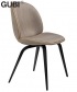 Beetle Chair Wood Soft krzesło tapicerowany front Gubi | Design Spichlerz