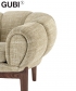 Croissant Lounge tapicerowany fotel skandynawski Gubi | Design Spichlerz