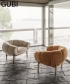 Croissant Lounge skórzany fotel skandynawski Gubi | Design Spichlerz