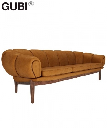 Croissant Sofa skórzana skandynawska sofa Gubi | Design Spichlerz