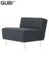 Modern Line Lounge fotel skandynawski Gubi | Design Spichlerz