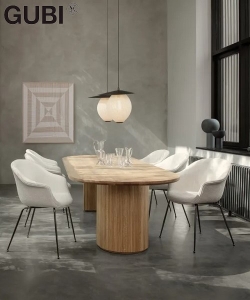 Moon Dining Elliptical dębowy nowoczesny stół skandynawski Gubi | Design Spichlerz