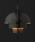 Multi-Lite Czarna kultowa lampa wisząca Gubi | Design Spichlerz