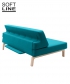 Sofa rozkładana z funkcją spania Lazy, Softline. Design Andreas Lund Design.