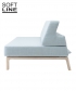 Sofa rozkładana z funkcją spania Lazy, Softline. Design Andreas Lund Design.