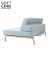 Sofa rozkładana z funkcją spania Lazy, Softline. Design Andreas Lund Design.