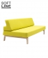 Sofa rozkładana z funkcją spania Lazy, Softline. Design Andreas Lund Design.