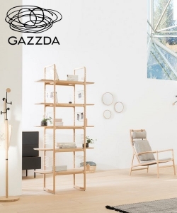 Muse regał drewno - bawełna Gazzda | Design Spichlerz