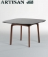 Pascal designerski drewniany stół ze szklanym blatem Artisan | Design Spichlerz