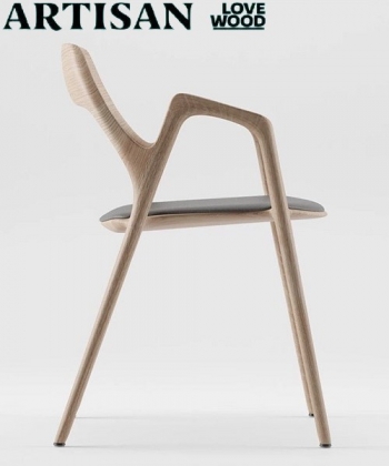 Ging Chair Soft designerskie krzesło tapicerowane z litego drewna Artisan | Design Spichlerz