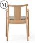 Merkur Dining Chair Armrest tapicerowane krzesło z podłokietnikami Menu