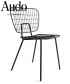 WM String Chair zielone skandynawskie krzesło metalowe Audo Copenhagen