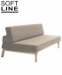 Sofa rozkładana z funkcją spania Lazy, Softline. Design Andreas Lund Design.