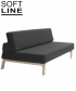 Sofa rozkładana z funkcją spania Lazy, Softline. Design Andreas Lund Design.