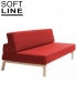 Sofa rozkładana z funkcją spania Lazy, Softline. Design Andreas Lund Design.