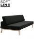 Sofa rozkładana z funkcją spania Lazy, Softline. Design Andreas Lund Design.