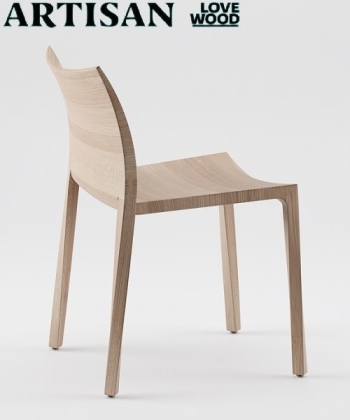 Torsio designerskie krzesło z litego drewna | Artisan