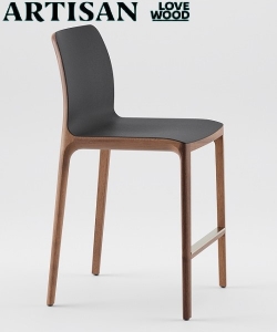 Invito Chair Bar drewniany hoker Artisan