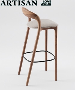 Neva Light Bar Soft tapicerowane krzesło barowe Artisan