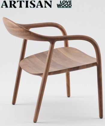 Neva Easy designerskie krzesło z drewnianym siedziskiem | Artisan