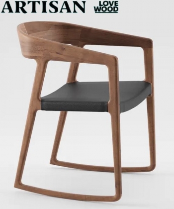 Tesa Chair Swinging Leather krzesło bujane | Artisan