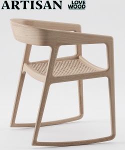 Tesa Chair Swinging drewniane krzesło bujane | Artisan