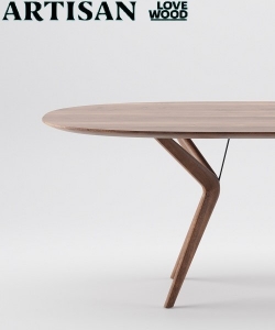 Lakri Table Oval 110 stół z litego drewna Artisan