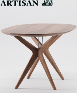 Lakri Table Oval 120 stół z litego drewna Artisan