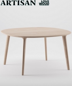 Luc Table Round okrągły stół drewniany Artisan