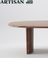 Monument Table Oval nowoczesny stół drewniany Artisan