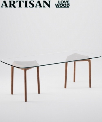 Pascal designerski stół z litego drewna | Artisan