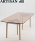 Pascal designerski stół ze szklanym laminowanym blatem | Artisan