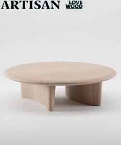 Monument Round Coffee Table drewniany stolik kawowy Artisan | Design Spichlerz