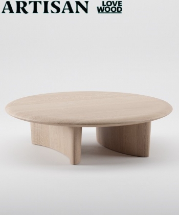 Monument Round Coffee Table drewniany stolik kawowy | Artisan