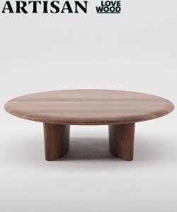 Monument Round Coffee Table drewniany stolik kawowy Artisan | Design Spichlerz