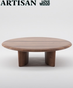 Monument Round Coffee Table drewniany stolik kawowy | Artisan