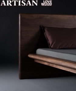Latus designerskie łóżko drewniane | Artisan