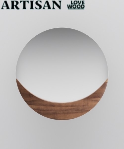 Luna lustro z litego drewna | Artisan