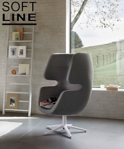 Moai Swivel designerski fotel obrotowy Softline | Design Spichlerz