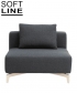 Passion Single sofa modułowa Softline