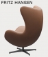 Egg leather 5 Rustik legendarny fotel Fritz Hansen