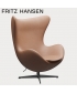 Egg leather 5 Rustik legendarny fotel Fritz Hansen