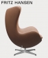 Egg leather 5 Rustik legendarny fotel Fritz Hansen