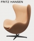 Egg leather 5 Natural legendarny fotel Fritz Hansen