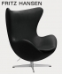 Egg leather 5 GRACE legendarny fotel Fritz Hansen