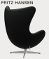 Egg leather 5 GRACE legendarny fotel Fritz Hansen