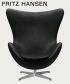 Egg leather 5 GRACE legendarny fotel Fritz Hansen