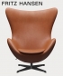 Egg leather 5 GRACE legendarny fotel Fritz Hansen